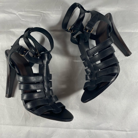 BALENCIAGA PARIS Italy Black Strap Heels 39  US 9 - Picture 15 of 15